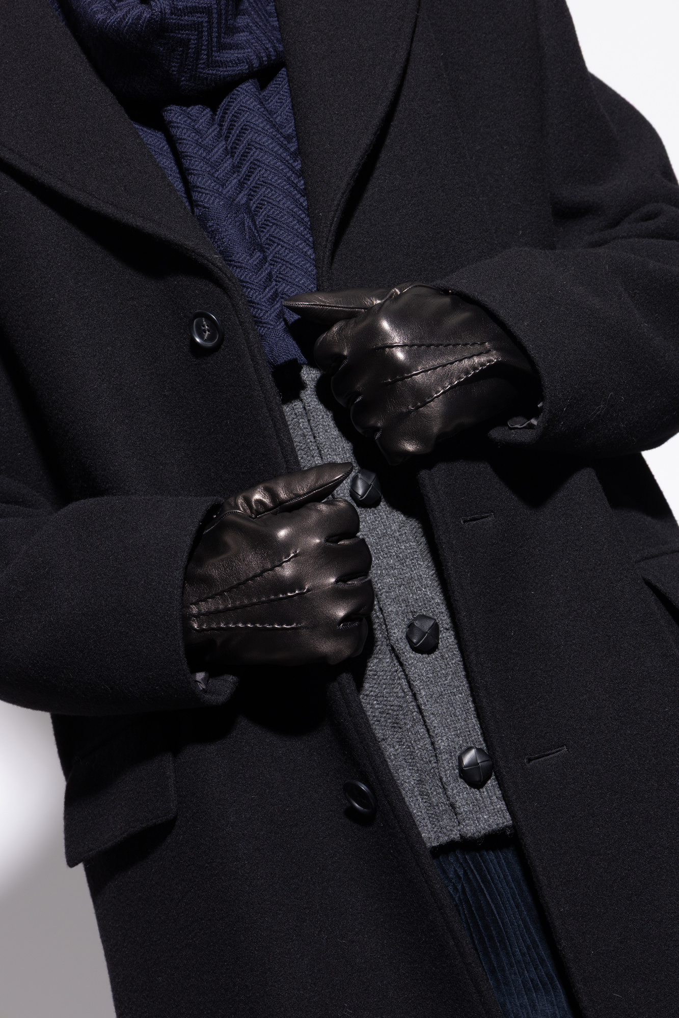 Black Leather gloves Giorgio Armani - Vitkac GB